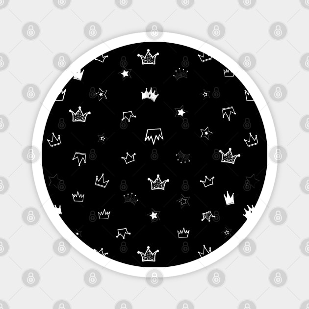 Crown and stars pattern Magnet by GULSENGUNEL